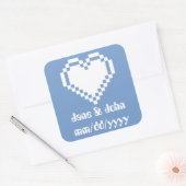 Unsere 8-Bit-Herzen in Periwinkle Sticker (Umschlag)