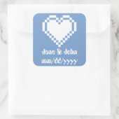 Unsere 8-Bit-Herzen in Periwinkle Sticker (Tasche)