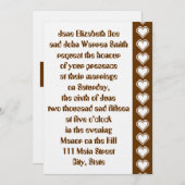 Unsere 8-Bit-Herzen in Schokolade-Hochzeit Einladu Einladung (Vorne/Hinten)