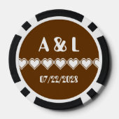 Unsere 8-Bit-Herzen in Schokolade Pokerchips (Rückseite)