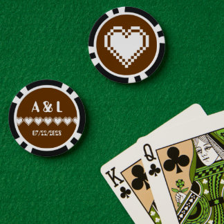 Unsere 8-Bit-Herzen in Schokolade Pokerchips