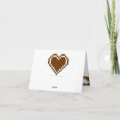 Unsere 8-Bitherzen in der Schokolade danken Ihnen Dankeskarte (Rückseite)