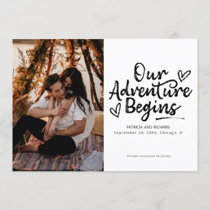 Unsere Abenteuer Beginnen Hochzeit Save The Date F Einladung