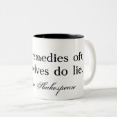 Unsere Abhilfen oft in uns selbst Lüge tun - Zweifarbige Tasse (VorderseiteRechts)