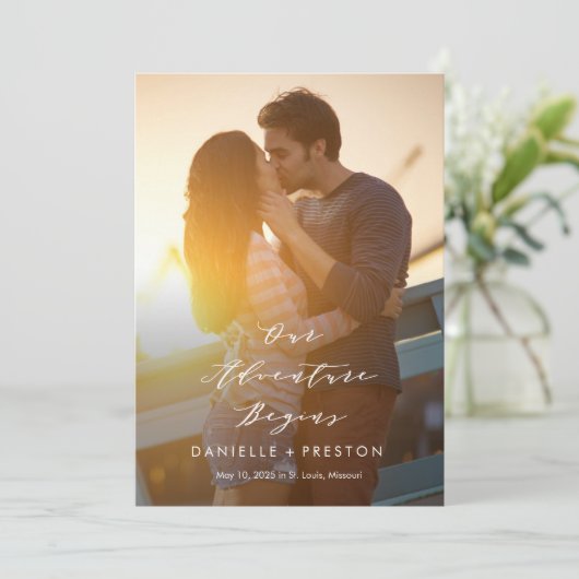 Unsere Adventure Editierbar Color Card Dankeskarte (Stehend Vorderseite)