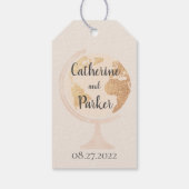 Unsere Adventure World Globe Map Travel Gold Weddi Geschenkanhänger (Rückseite)