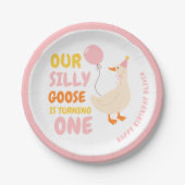 Unsere Alberne Gans verwandelt sich in eine | Bunt Pappteller (Vorderseite)