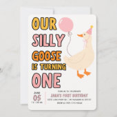 Unsere Alberne Gans verwandelt sich in eine | Nied Einladung (Vorderseite)