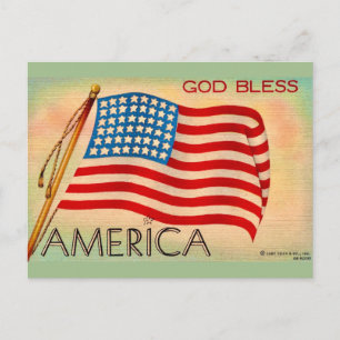 Unsere amerikanische Flagge Postkarte