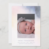 unsere Babygeburt mit Regenbogen-Foto Ankündigung (Vorderseite)