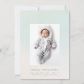 unsere Babygeburt mit Regenbogen-Foto Ankündigung (Vorderseite)