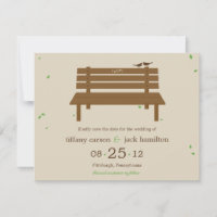 Unsere Bank-Hochzeits-Save-The-Date-Ankündigung