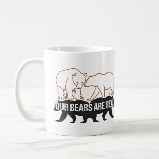 Unsere Bären sind echt.w Kaffeetasse (Links)