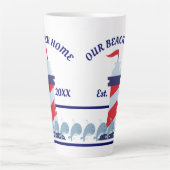 Unsere Beach Zuhause, Lighthouse Milchtasse (Vorderseite)