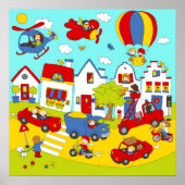 Unsere belebte Straße Poster (Vorne)