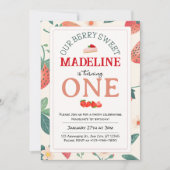 Unsere Berry Sweet Birthday Einladung (Vorderseite)