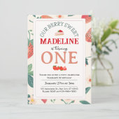 Unsere Berry Sweet Birthday Einladung (Stehend Vorderseite)