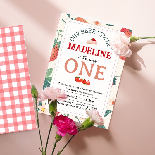 Unsere Berry Sweet Birthday Einladung