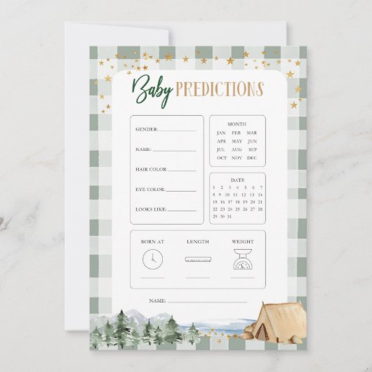 Unsere Beste Adventure Baby Shooter-Prognose Einladung (Vorderseite)