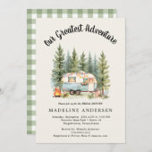 Unsere Beste Adventure Camping Sage Baby Dusche Einladung (Vorne/Hinten)