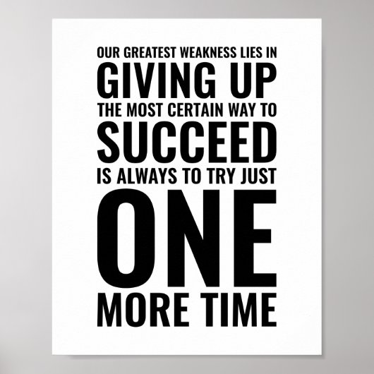 Unsere bestste Schwäche | Motivierend Angebot Poster (Vorne)