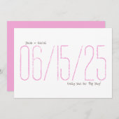 Unsere Big Day Save the Date-Karte Einladung (Vorne/Hinten)