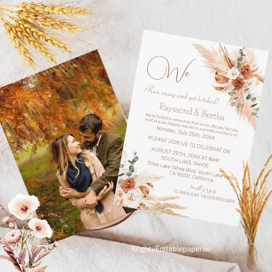Unsere Bohemische Elopement-Ankündigung Ankündigung
