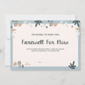 Unsere Boho Pastel Farewell Miss You Flat Card (Vorderseite)