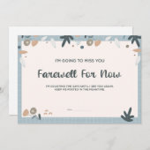 Unsere Boho Pastel Farewell Miss You Flat Card (Vorne/Hinten)
