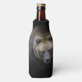 Unsere Brun Grizzly Animal Vie Sauvage Forêt Jungl Flaschenkühler (Flaschenvorderseite)