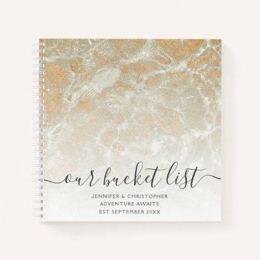 Unsere Bucket List Beach Vibes Notizblock (Vorderseite)