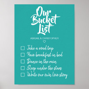 Unsere Bucket List individuell gestaltete Erinneru Poster