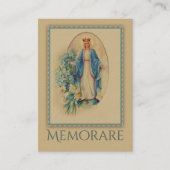 Unsere Dame Anmut Memorare heiliger Karte (Vorderseite)