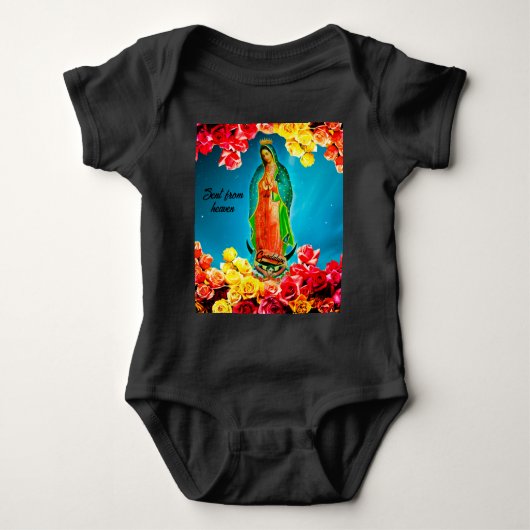 Unsere Dame aus Guadalupe wurde von den himmlische Baby Strampler (Vorderseite)