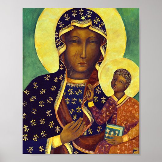 Unsere Dame Black Madonna Polen Polnisch katholisc Poster (Vorne)