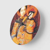 Unsere Dame chinesischen der Jungfrau Mary der Runde Wanduhr (Winkel)