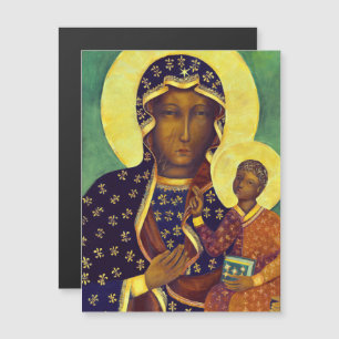 Unsere Dame Czestochowa Black Madonna Poland Icon Magnetkarte