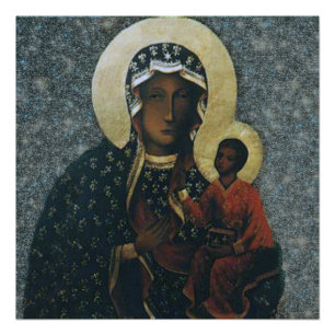 Unsere Dame Czestochowa Devotional Bildes Poster