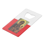 Unsere Dame Czestochowa Geldbeutel Flaschenöffner (Vorderseite Schrägansicht)