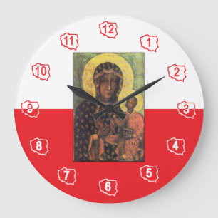 Unsere Dame Czestochowa Große Wanduhr