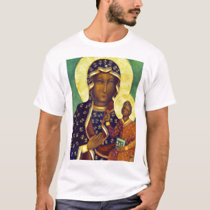 Unsere Dame Czestochowa schwarzer Madonna Ikone T-Shirt