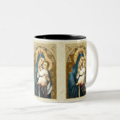 Unsere Dame das Karmel-Spitze-des Goldes Zweifarbige Tasse (VorderseiteRechts)