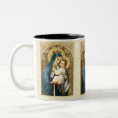 Unsere Dame das Karmel-Spitze-des Goldes Zweifarbige Tasse (Links)