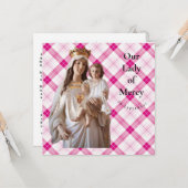 Unsere Dame der Barmherzigkeit Karte (Vorderseite/Rückseite Beispiel)