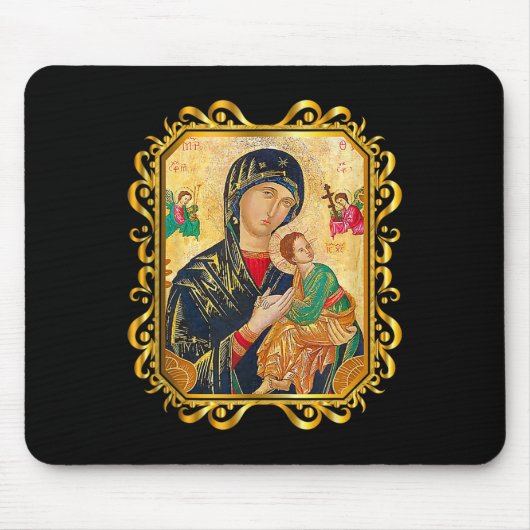 Unsere Dame der ewigen Hilfe, gesegnete Mutter Mar Mousepad (Vorne)