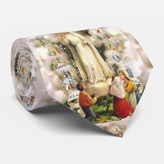 Unsere Dame der Fatima-Krawatte Krawatte (Gerollt)