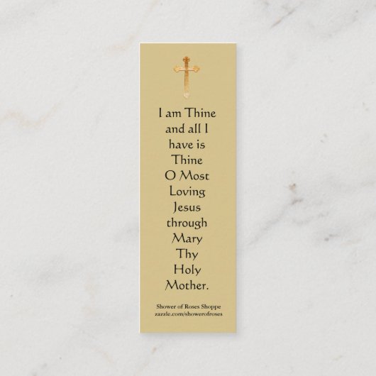 Unsere Dame der gesegneten Sakraments-mini Mini Visitenkarte (Rückseite)