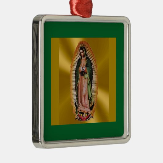 Unsere Dame der Guadalupe-Weihnachtsverzierung Ornament Aus Metall (Rechts)