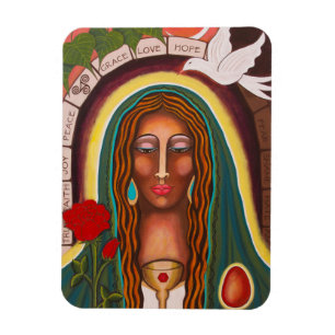 "Unsere Dame der heilenden Herzen " Magnet