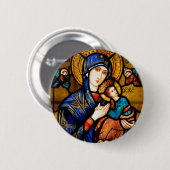 unsere Dame der ständigen Hilfe Button (Vorne & Hinten)